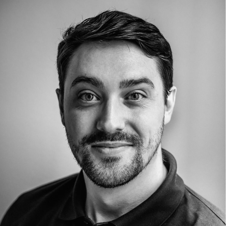 Portrait de Nicolas Cessieux en noir et blanc